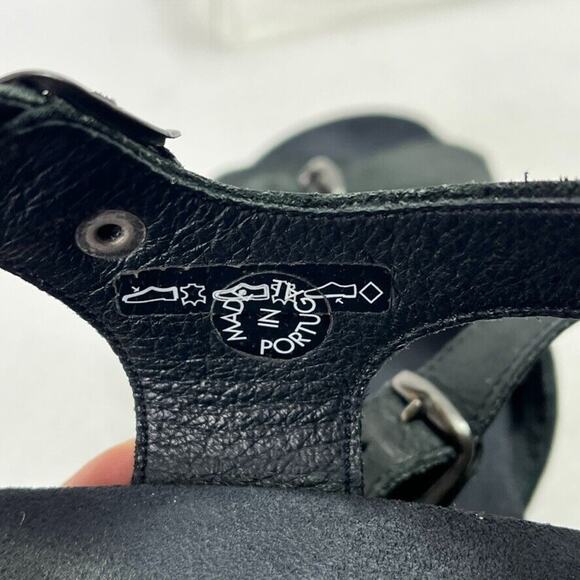 Mephisto Sandals Womens 10 Adjustable Double Strap Buckle Nubuck Leather Black - Picture 12 of 15